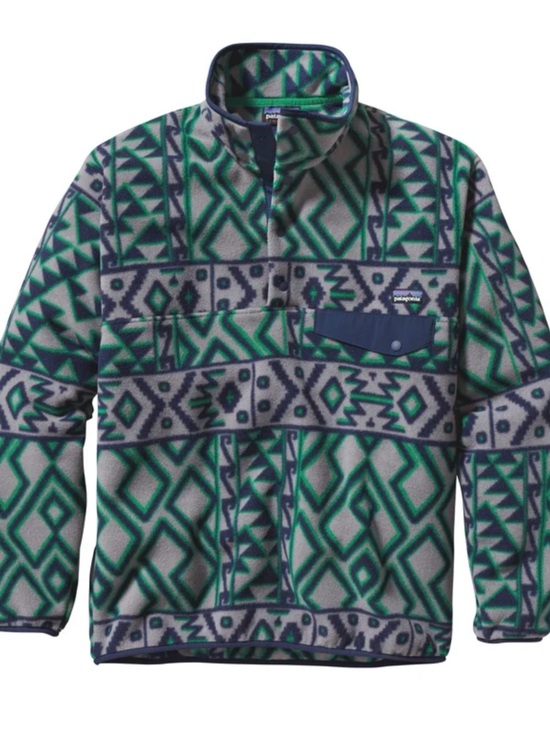 Patagonia Other - Patagonia Synchilla Snap-T Men’s XS Gray Green Aztec Fleece Pullover